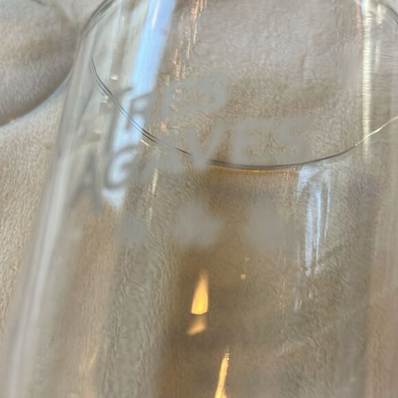 Tres Agaves Tequila Glasses 8 Oz Rocks Tumblers Clear White Lettering Set Of 2 - Picture 7 of 9